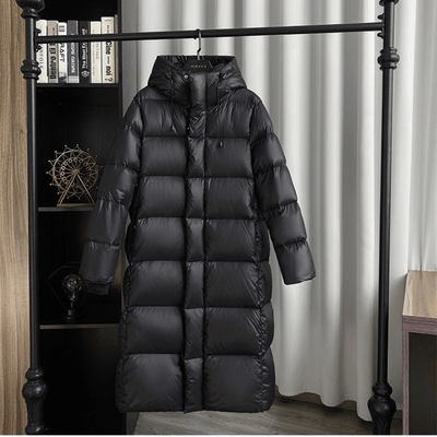 Dames Lange Gewatteerde Winterjas met Capuchon | Warme Puffer Coat