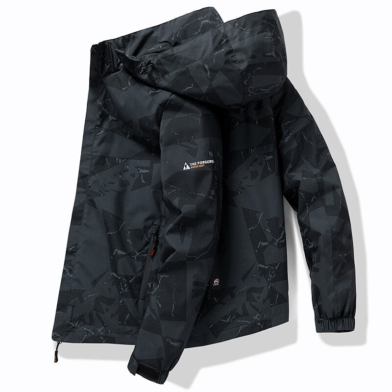 Ski-jas voor heren met capuchon en modern design
