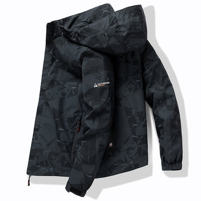 Ski-jas voor heren met capuchon en modern design