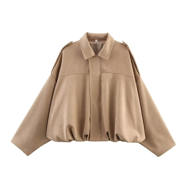 Veste pour dames avec col retourné et manches longues
