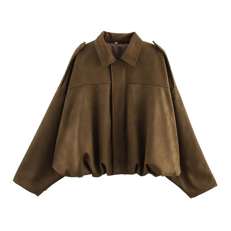Veste pour dames avec col retourné et manches longues