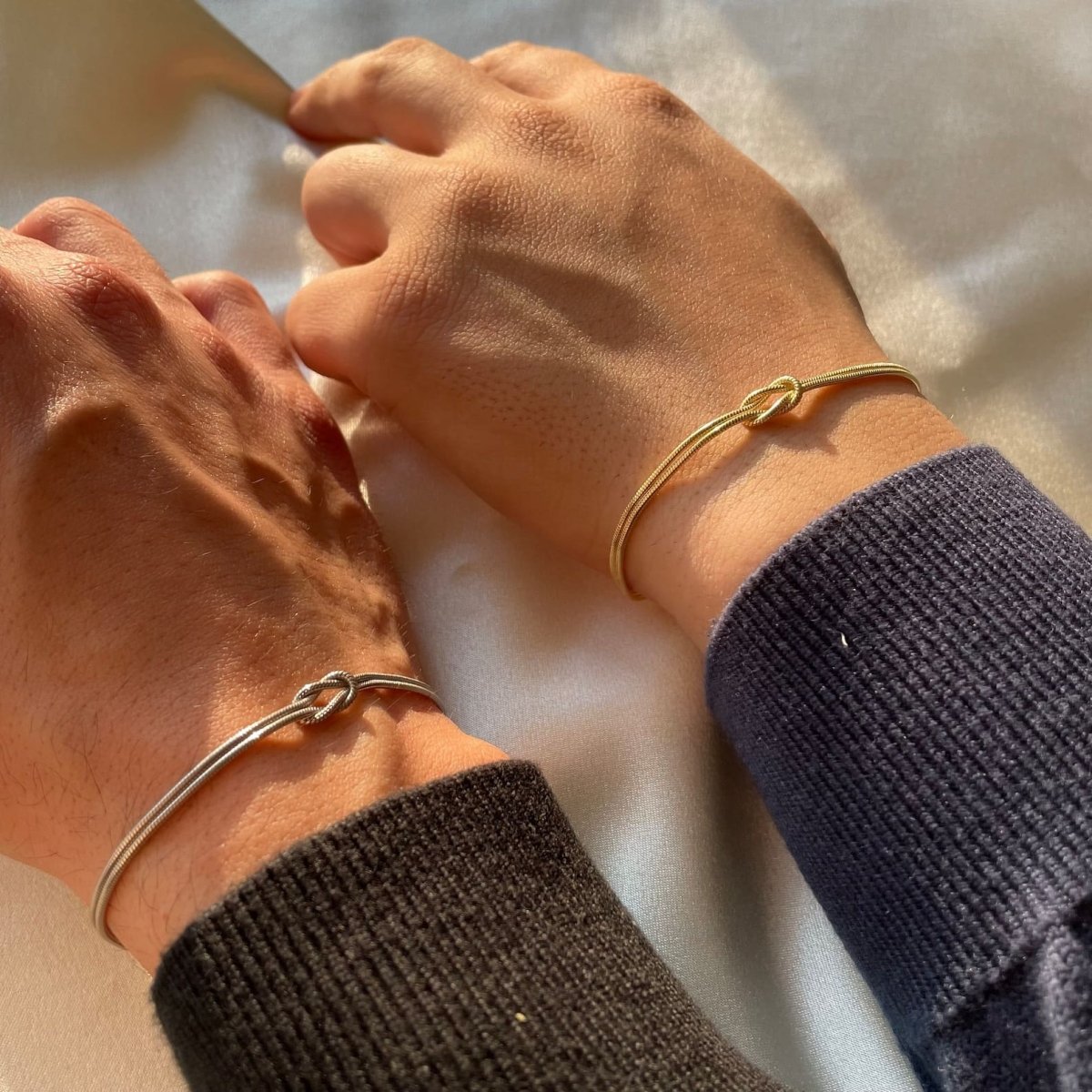 Dames Armband met Knoop | Liefdesknoop Goud/Zilver Armband