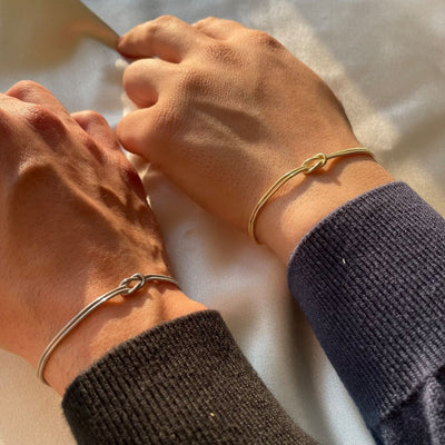 Dames Armband met Knoop | Liefdesknoop Goud/Zilver Armband