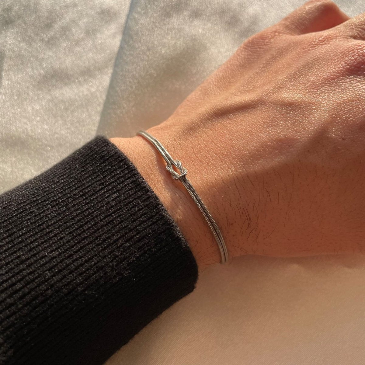 Dames Armband met Knoop | Liefdesknoop Goud/Zilver Armband