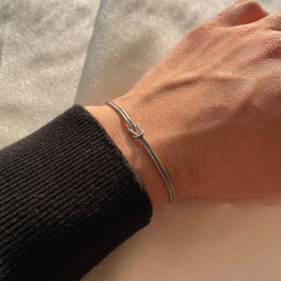Dames Armband met Knoop | Liefdesknoop Goud/Zilver Armband