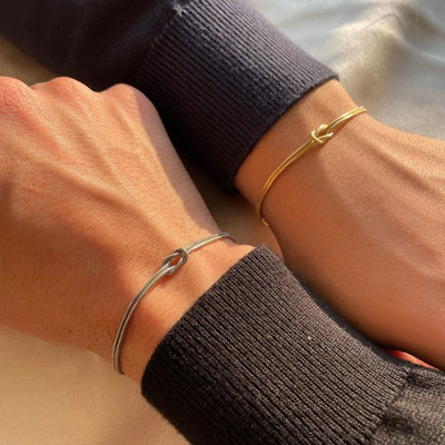 Dames Armband met Knoop | Liefdesknoop Goud/Zilver Armband