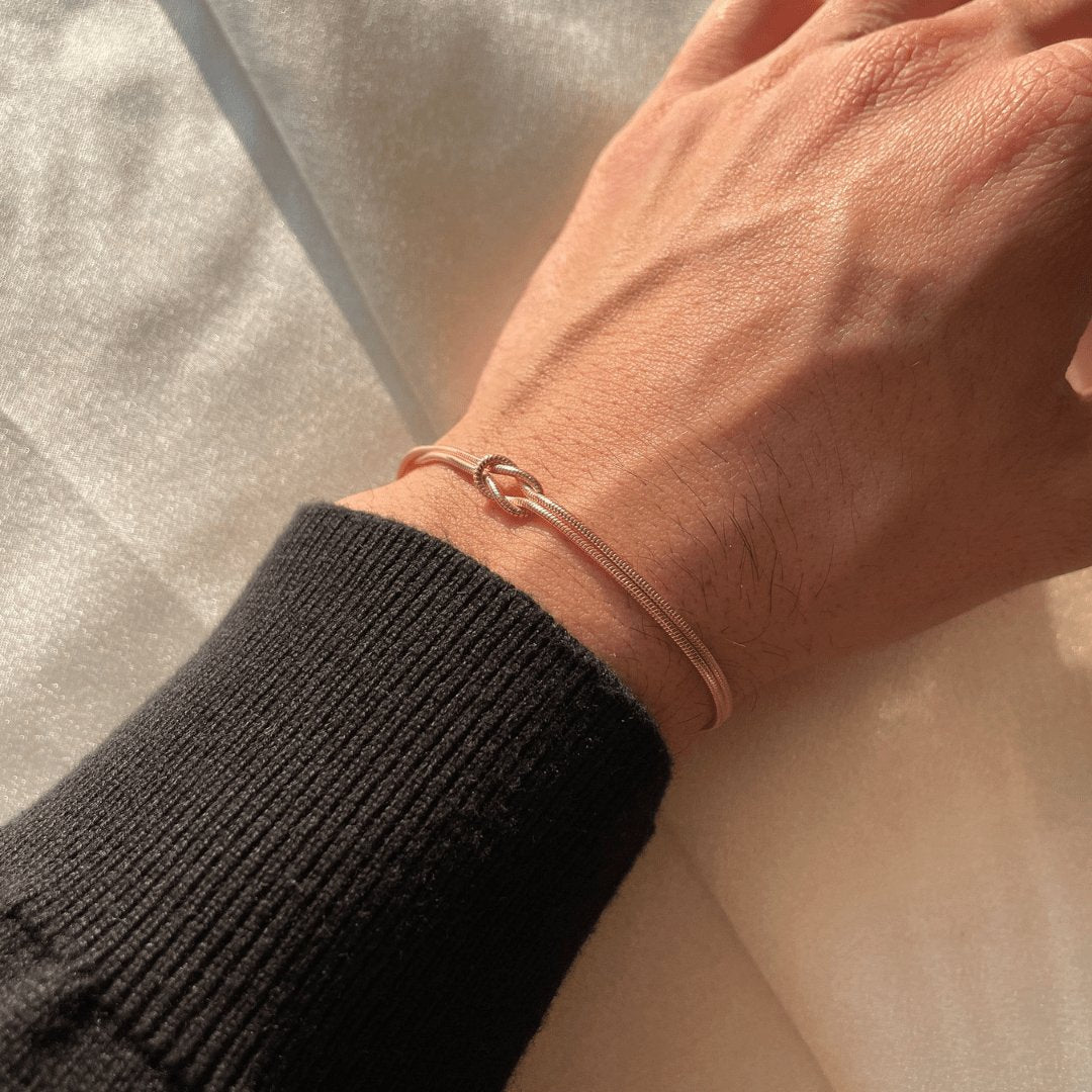 Dames Armband met Knoop | Liefdesknoop Goud/Zilver Armband