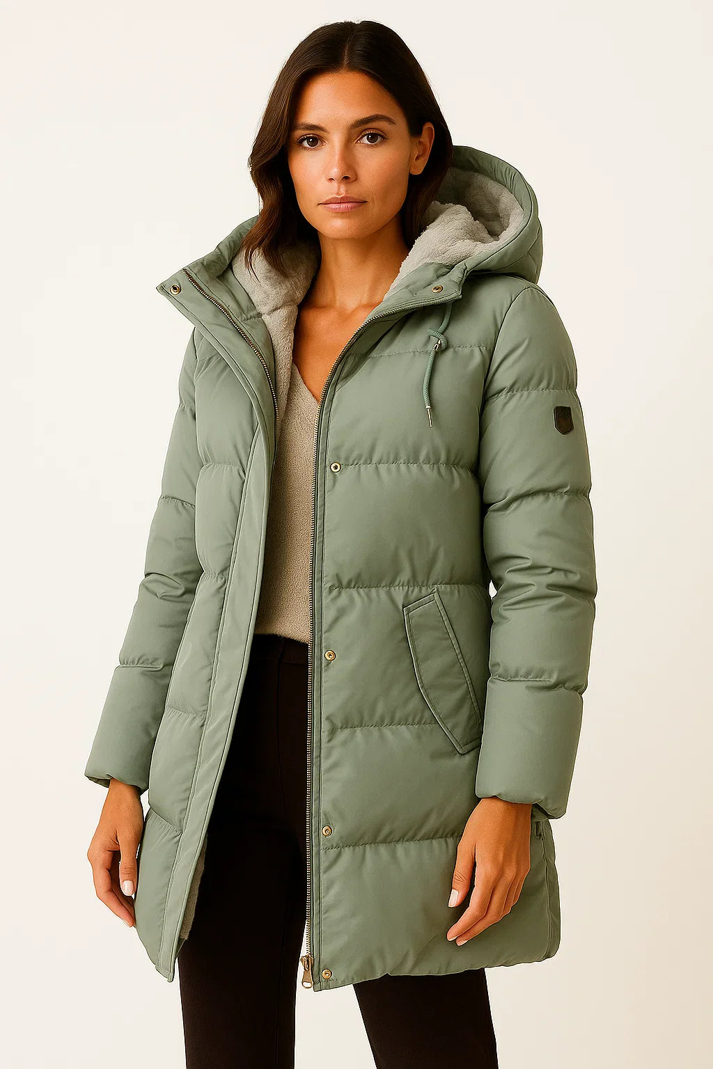 Dames Gewatteerde Winterjas met Capuchon | Warme Pufferjas