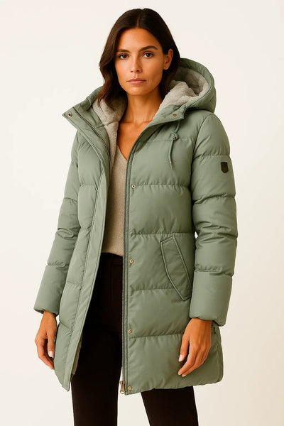 Dames Gewatteerde Winterjas met Capuchon | Warme Pufferjas