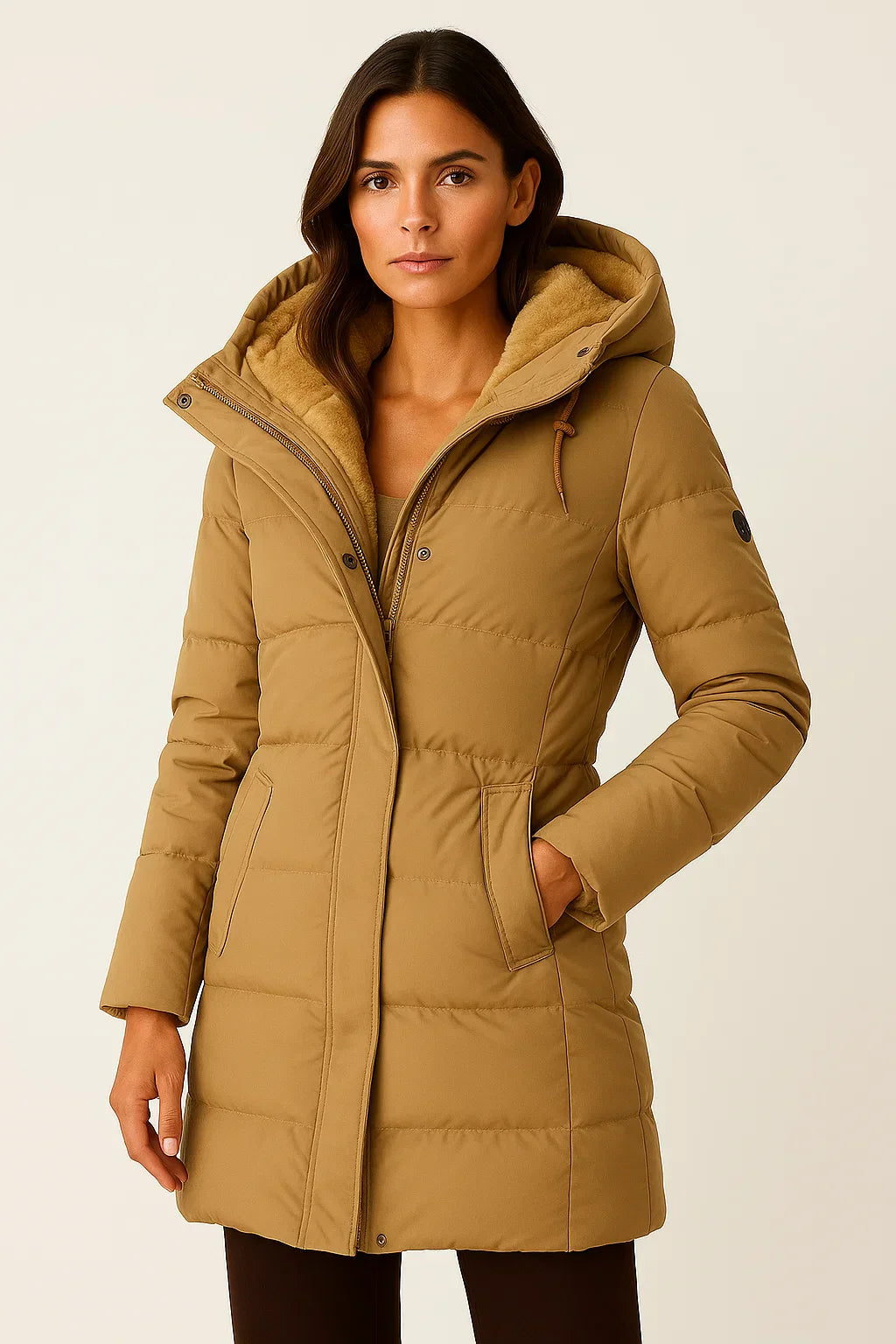 Dames Gewatteerde Winterjas met Capuchon | Warme Pufferjas