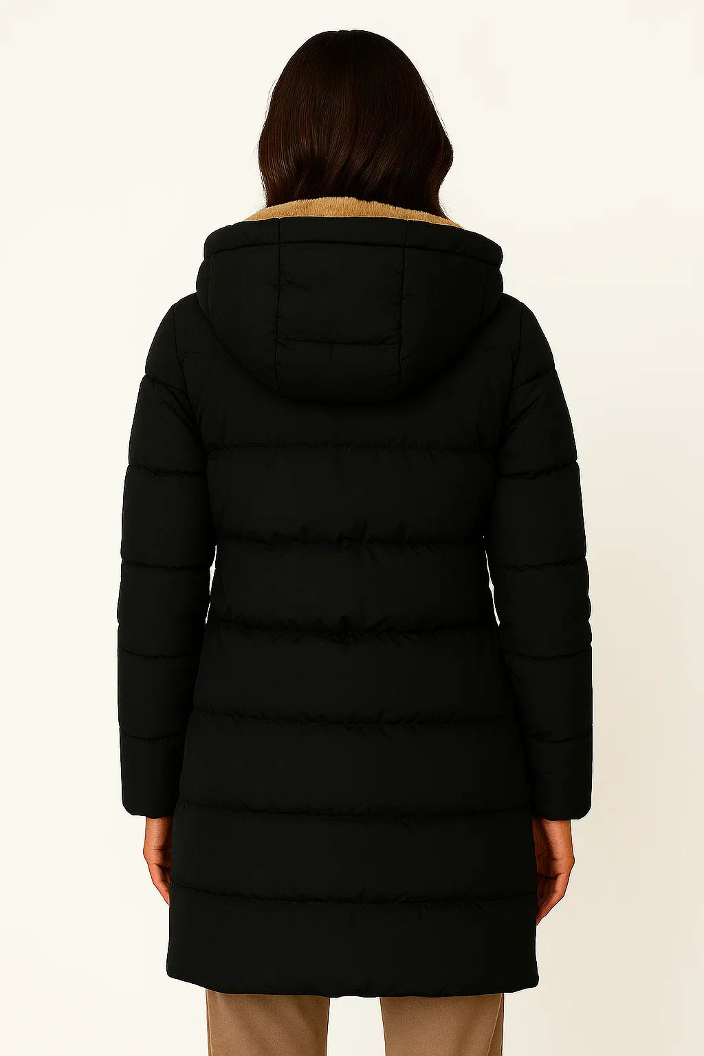 Dames Gewatteerde Winterjas met Capuchon | Warme Pufferjas