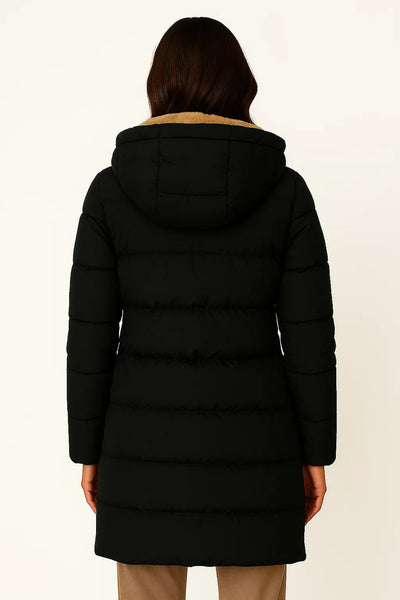 Dames Gewatteerde Winterjas met Capuchon | Warme Pufferjas