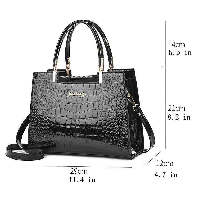 Dames Handtas | Luxe Croco Design met Schouderband