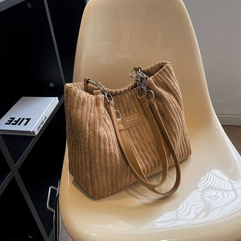 Zoe Corduroy Kettingtas Dames | Stijlvol & Functioneel