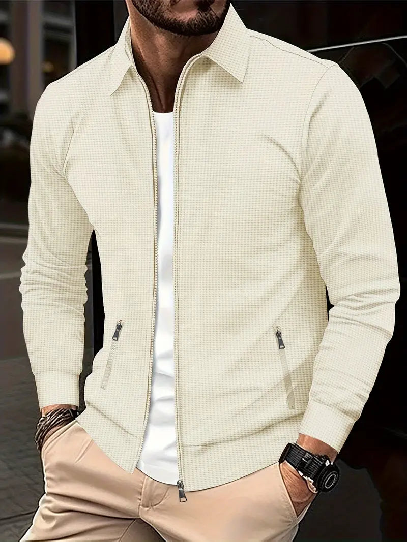 Herenvest met ritssluiting en stijlvolle look