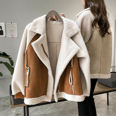 Moderne Teddy Mantel met Kraag voor Dames