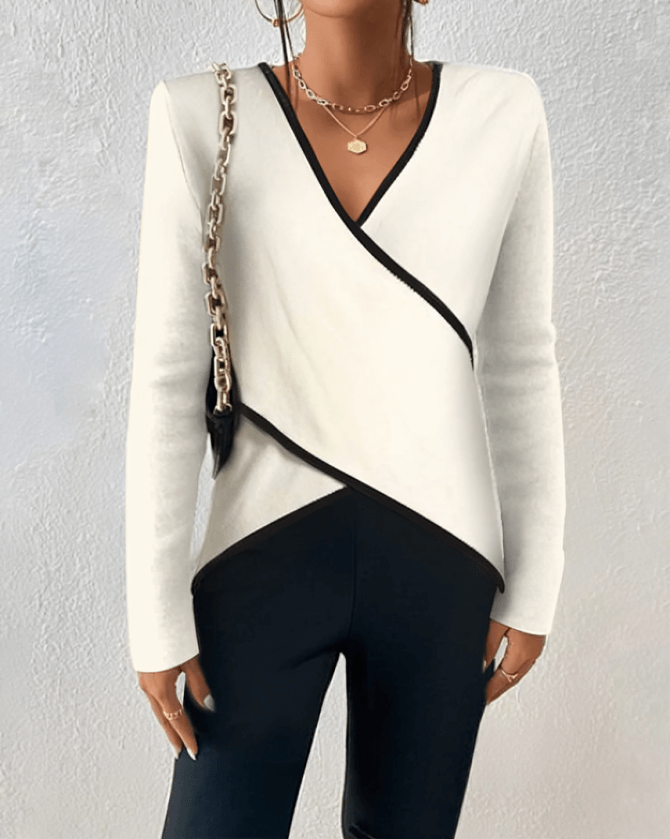 Elegante V-hals wikkelvest voor dames