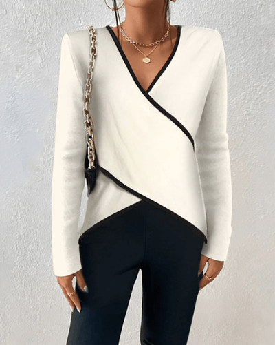 Elegante V-hals wikkelvest voor dames