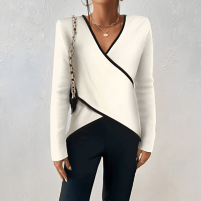 Elegante V-hals wikkelvest voor dames