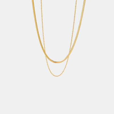 Dames Dubbele Ketting | Minimalistische Gelaagde Halsketting