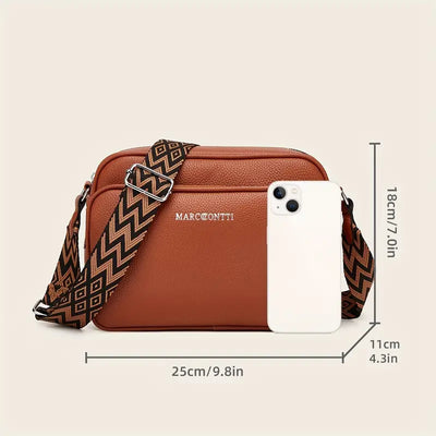 Crossbodytas met Ritssluiting en Klep voor Dames