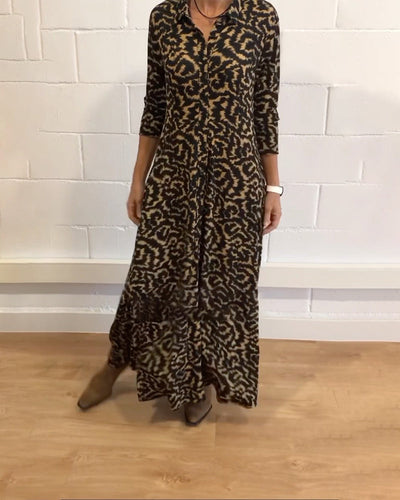 Jillian - Elegante maxi jurk met lange mouwen