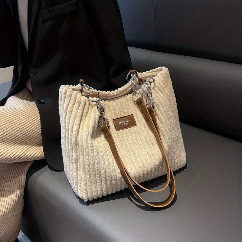 Zoe Corduroy Kettingtas Dames | Stijlvol & Functioneel