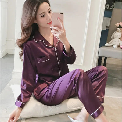 Elara | Zijden Satijnen Dames Pyjama