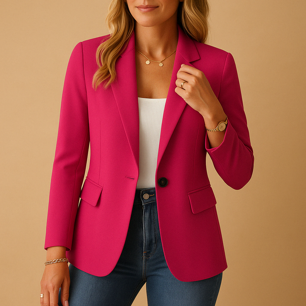 Getailleerde blazer met comfortabele pasvorm voor dames