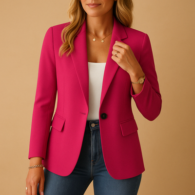 Getailleerde blazer met comfortabele pasvorm voor dames
