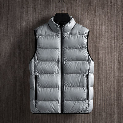 Heren Gewatteerde Bodywarmer met Hoge Kraag