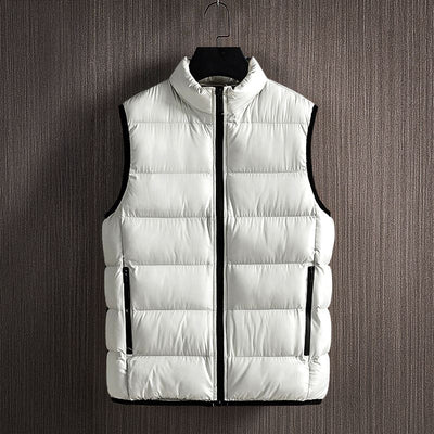 Heren Gewatteerde Bodywarmer met Hoge Kraag