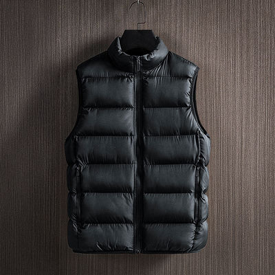 Heren Gewatteerde Bodywarmer met Hoge Kraag