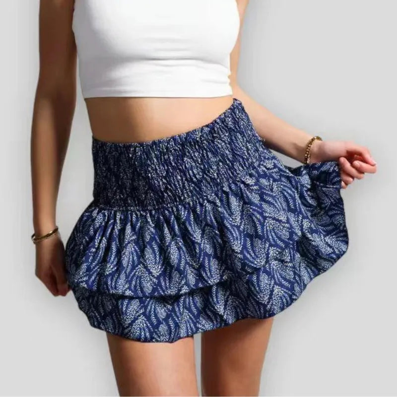 Boho Floral Mini Skirt