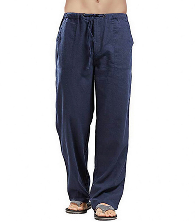 Linnen Broek met Trekkoord voor Mannen