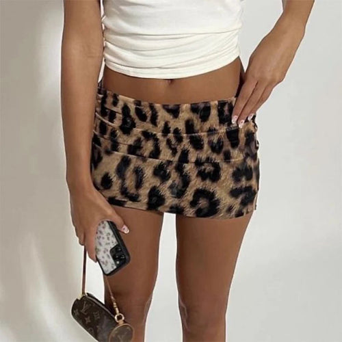 Trendy Leopard Mini Skirt