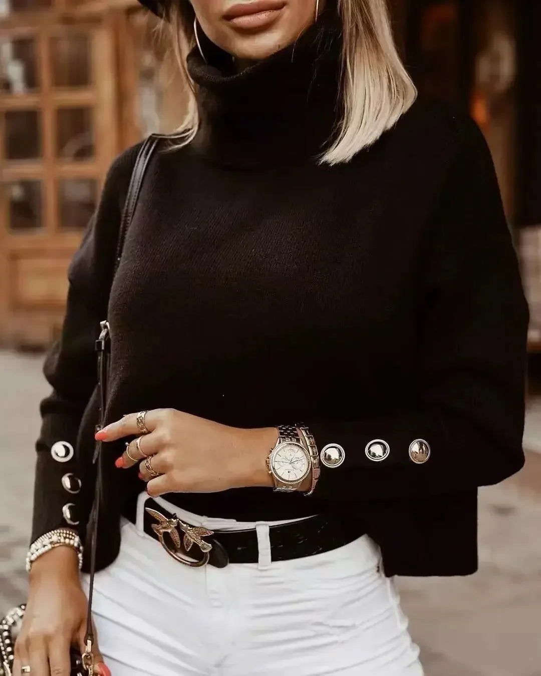 Gebreide Turtleneck Sweater