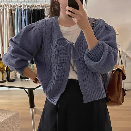 Monica Retro Gebreide Cardigan