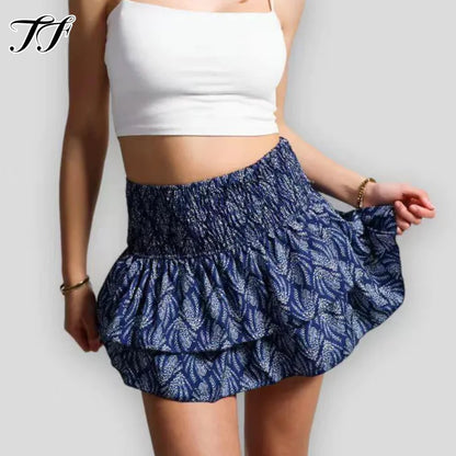 Boho Floral Mini Skirt