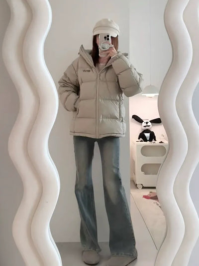 Dames Gewatteerde Winterjas met Capuchon | Warme Pufferjas