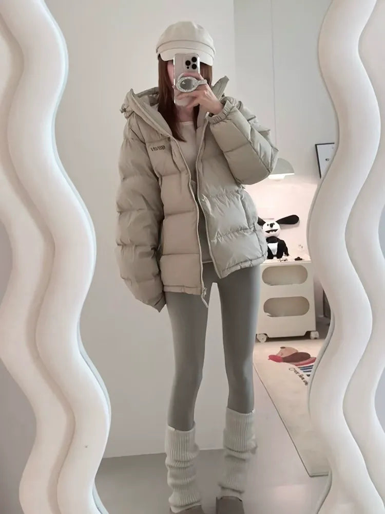 Dames Gewatteerde Winterjas met Capuchon | Warme Pufferjas