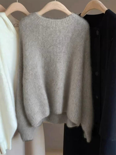 Pull femme avec détail col châle | Haut tricoté à la mode