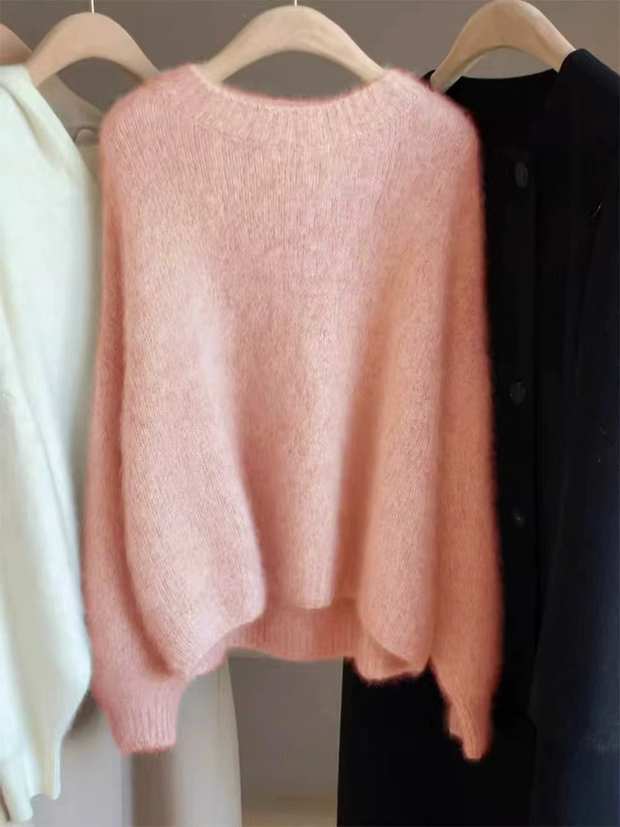 Pull femme avec détail col châle | Haut tricoté à la mode