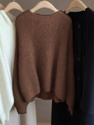 Pull femme avec détail col châle | Haut tricoté à la mode