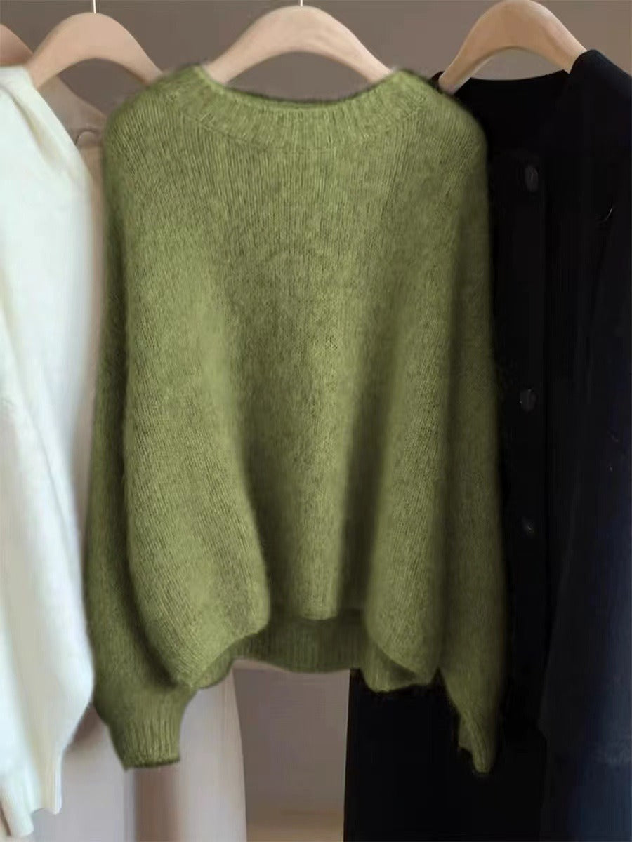 Pull femme avec détail col châle | Haut tricoté à la mode