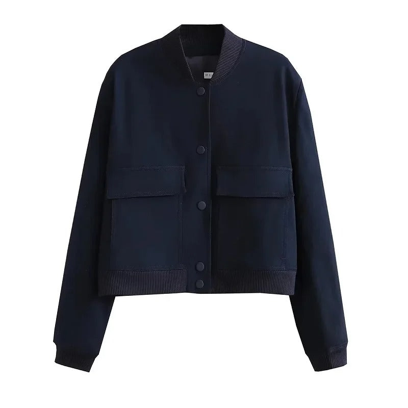 Veste bomber à manches longues pour femmes