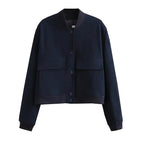 Veste bomber à manches longues pour femmes