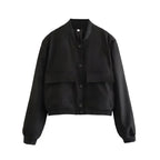 Veste bomber à manches longues pour femmes