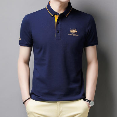 Casual poloshirt met knoopsluiting voor heren