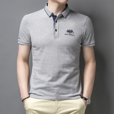 Casual poloshirt met knoopsluiting voor heren